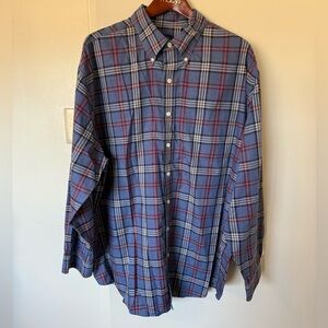 Brooks Brothers Red and Blue Plaid Button Down Shirt
